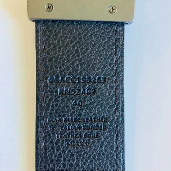 Reversible Black Faux Leather Belt Size 40 - Picture 6 of 7